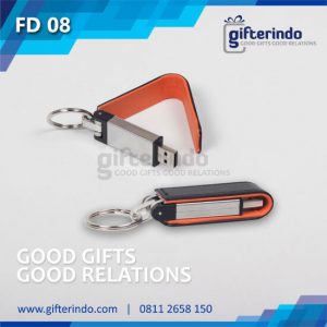 FD08 Flashdisk Metal Kulit Custom
