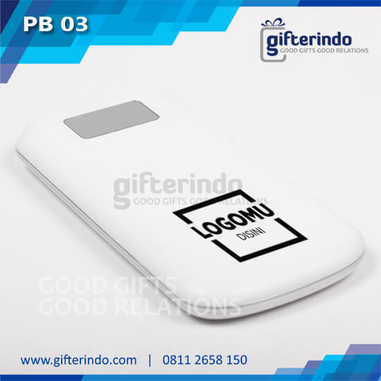 PB03 Power Bank Custom Putih Android
